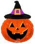 Pumpkin with Hat Balloon - 36 Inch