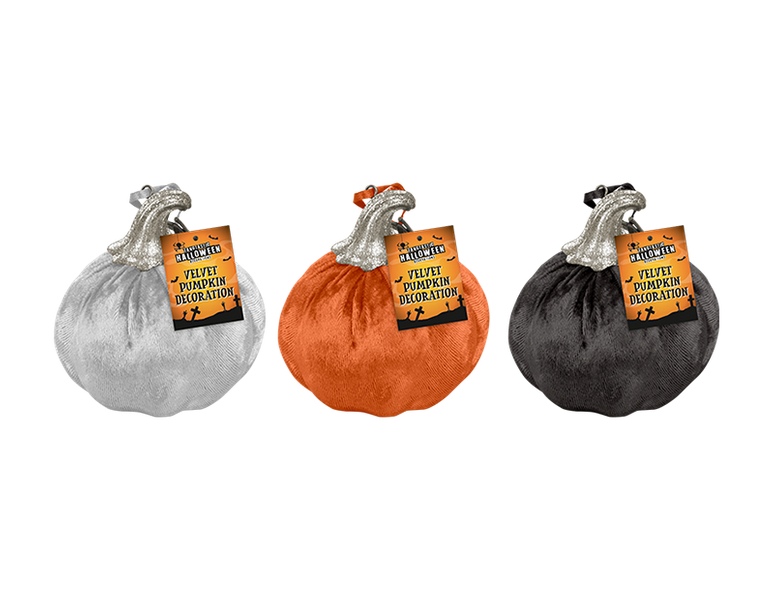 Velvet Pumpkin decoration (8.5cm)