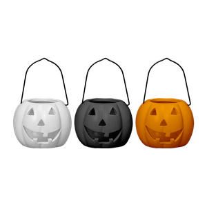 Halloween Pumpkin Tealight Holder with Handle (10cm)