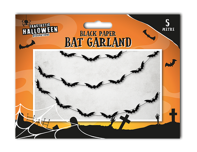 Halloween Bat Paper Garland (5m)