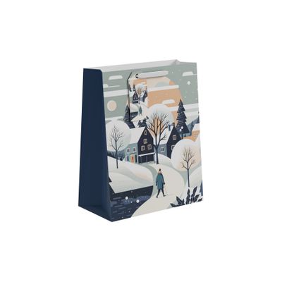Snowy Walk  Gift Bag L - 33 x 26.5cm