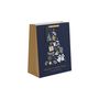 Blue & Gold Merry Christmas Tree L - 33 x 26.5cm