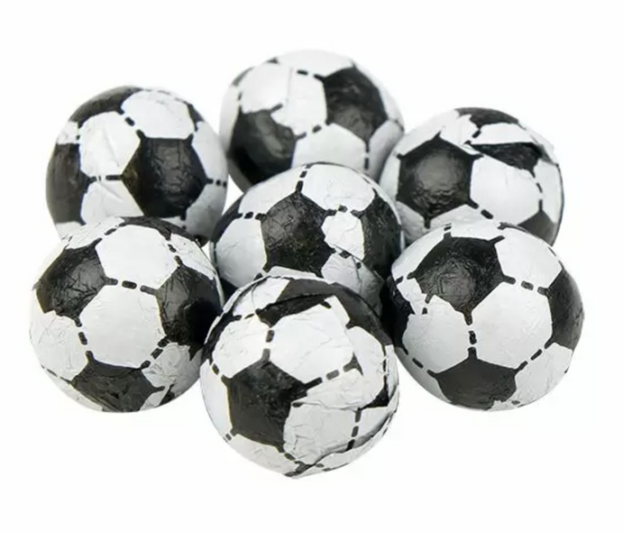 Chocolate footballs