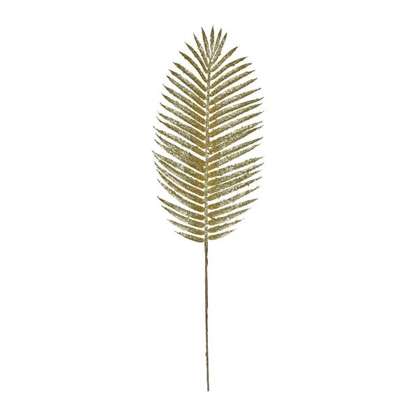 Glitter palm leaf 70cm Gold stem 