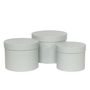 Grey Hat Box (Set of 3) (Largest - D19 x H14.4cm)