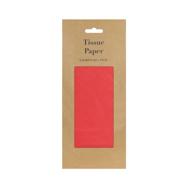Red Tissue Paper Retail Pack (5 sheets) (12)