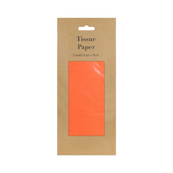 Orange Tissue Paper Retail Pack (5 sheets) (12)
