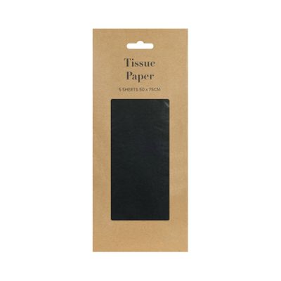 Black Tissue Paper Retail Pack (5 sheets) (12)