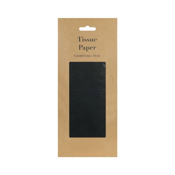 Black Tissue Paper Retail Pack (5 sheets) (12)