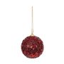 Glittery Burgundy Bauble 8cm 