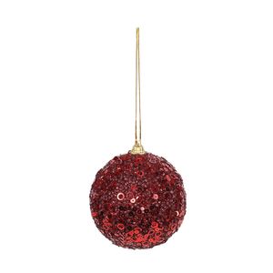 Glittery Burgundy Bauble 8cm 