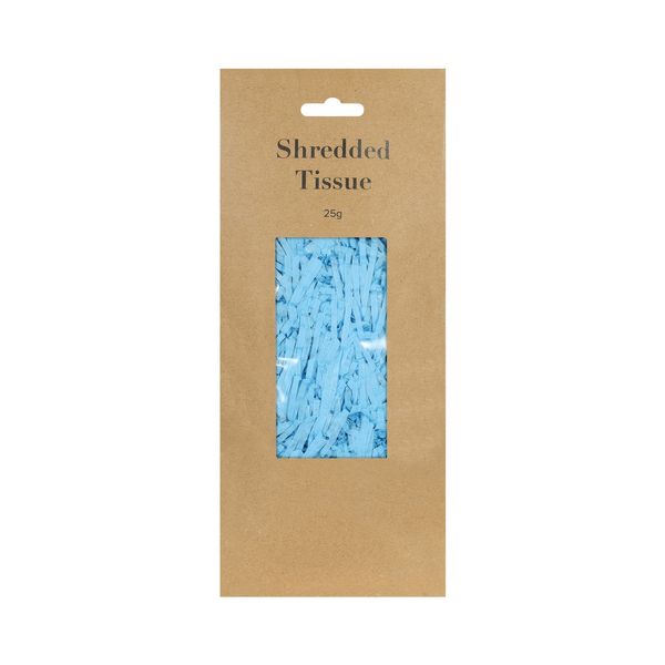 25grm Lt Blue Shredded Tissue on Header (12/60)