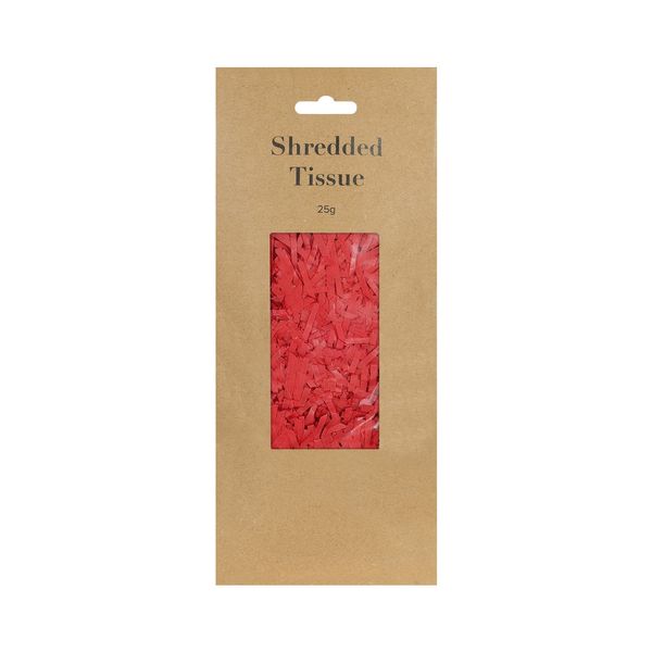 Red Shredded Tissue Paper 25g