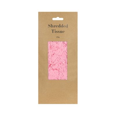 25grm Pale Pink Shredded Tissue on Header (12/60)