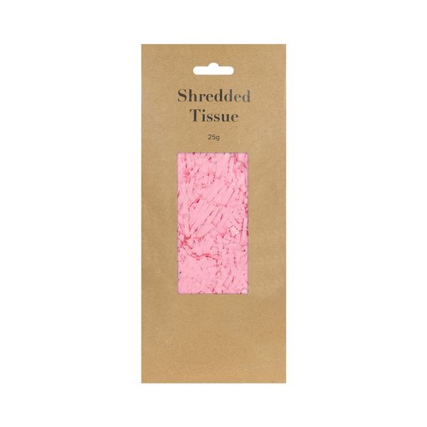25grm Pale Pink Shredded Tissue on Header (12/60)