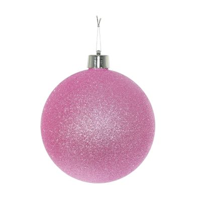 Pink Glitter Shatterproof Bauble (x1) (25cm)