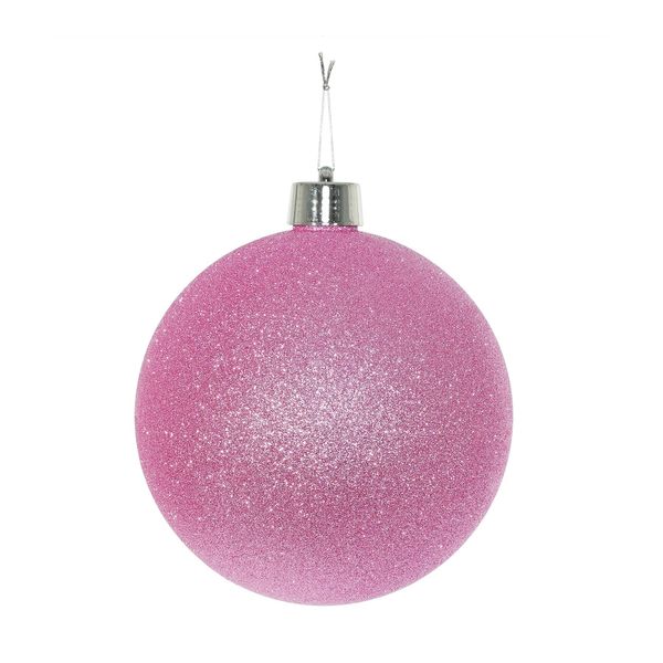 Pink Glitter Shatterproof Bauble (x1) (25cm)