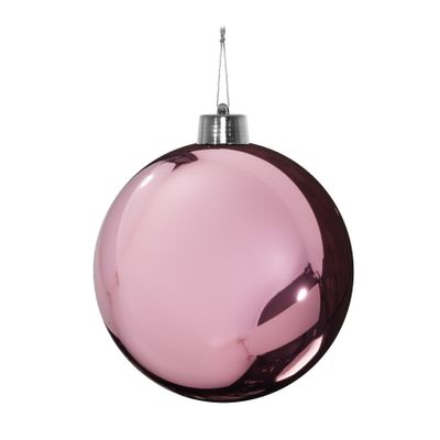 Pink Shiny Shatterproof Bauble (x1) (25cm)