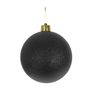 Black Glitter Shatterproof Bauble (x1) (25cm)