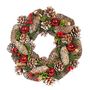 Red Bauble & Berry Wreath - 36cm