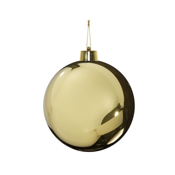 Gold Shiny Shatterproof Bauble (x1) (15cm)