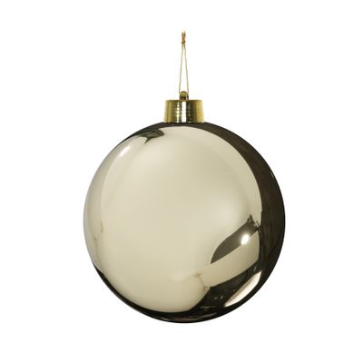 Champagne Shiny Shatterproof Bauble (x1) (20cm)