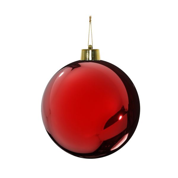 Red Shiny Shatterproof Bauble (x1) (20cm)