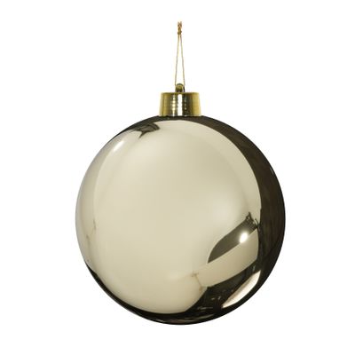 Champagne Shiny Shatterproof Bauble (x1) (25cm)