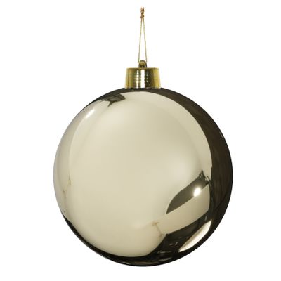 Champagne Shiny Shatterproof Bauble (x1) (30cm)