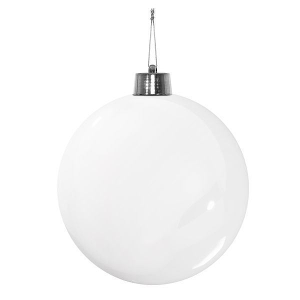 White Shiny Shatterproof Bauble (x1) (30cm)