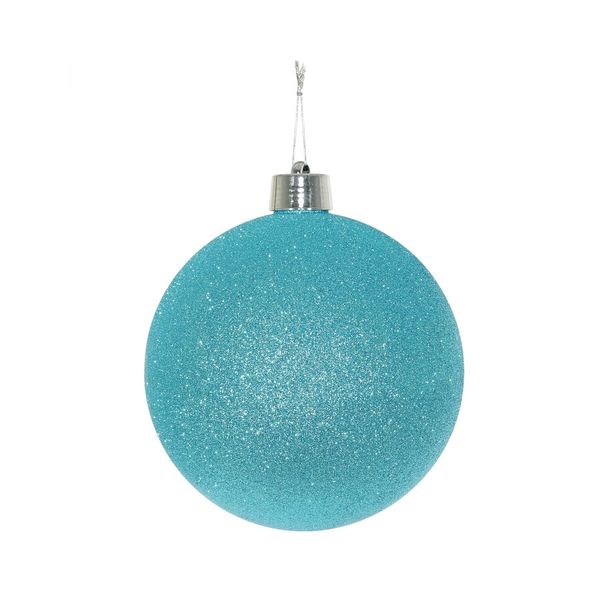 Turquoise Glitter Shatterproof Bauble (x1) (15cm)