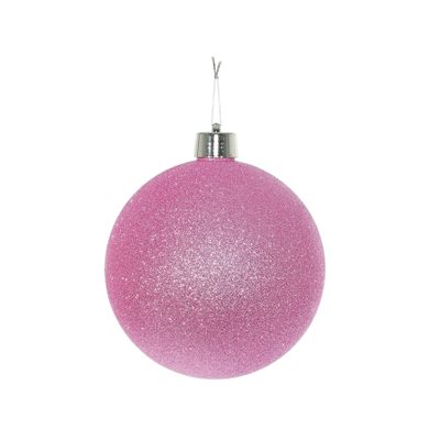 Pink Glitter Shatterproof Bauble (x1) (15cm)
