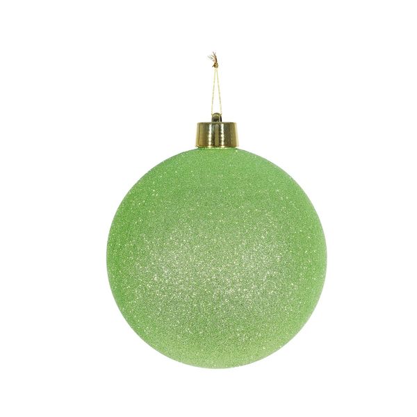 Green Glitter Shatterproof Bauble (x1) (15cm)