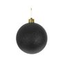 Black Glitter Shatterproof Bauble (x1) (15cm)