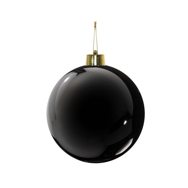 Black Shiny Shatterproof Bauble (x1) (15cm)