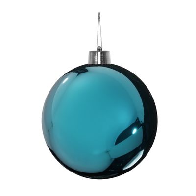 Turquoise Shiny Shatterproof Bauble (x1) (25cm)