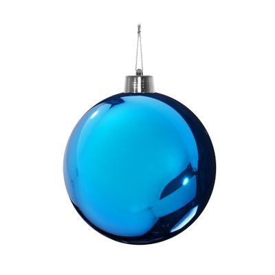 Blue Shiny Shatterproof Bauble (x1) (20cm)