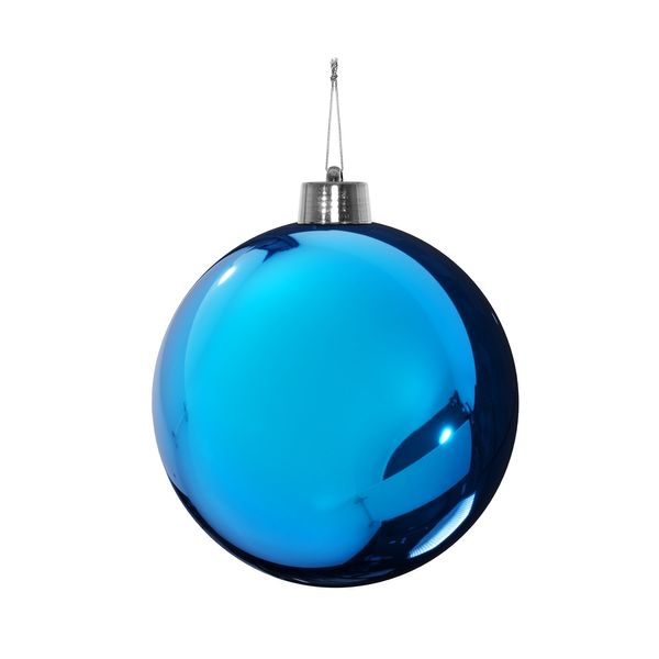 Blue Shiny Shatterproof Bauble (x1) (20cm)