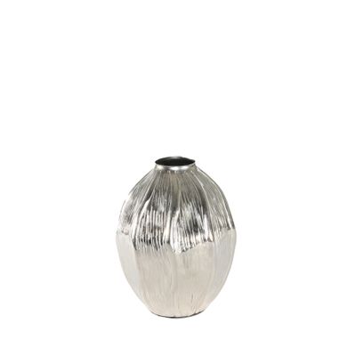 Eros Seed Vase - Silver - Small H19 x Dia15.5cm