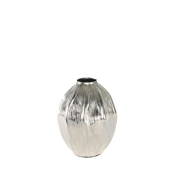 Eros Seed Vase - Silver - Small H19 x Dia15.5cm