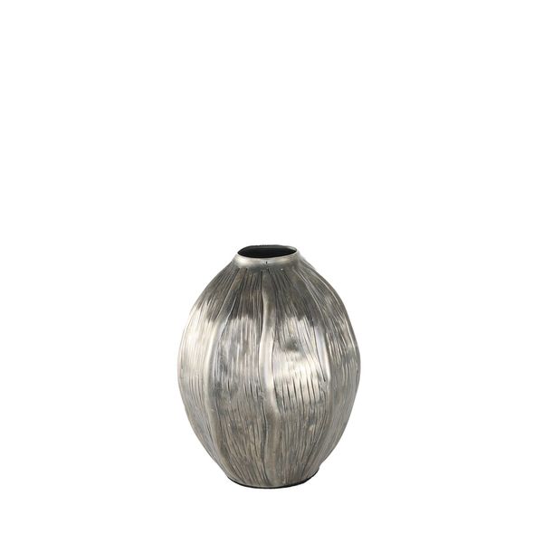 Eros Seed Vase - Antique Silver - Small H19 x Dia15.5cm
