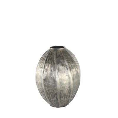 Eros Seed Vase - Antique Silver - Medium H22.5 x Dia 18cm