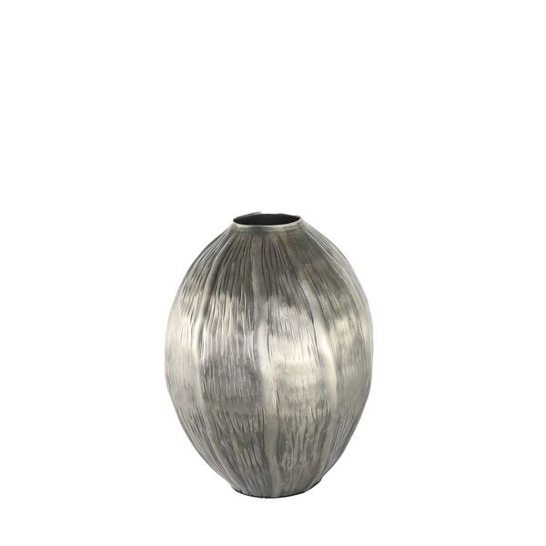 Eros Seed Vase - Antique Silver - Medium H22.5 x Dia 18cm