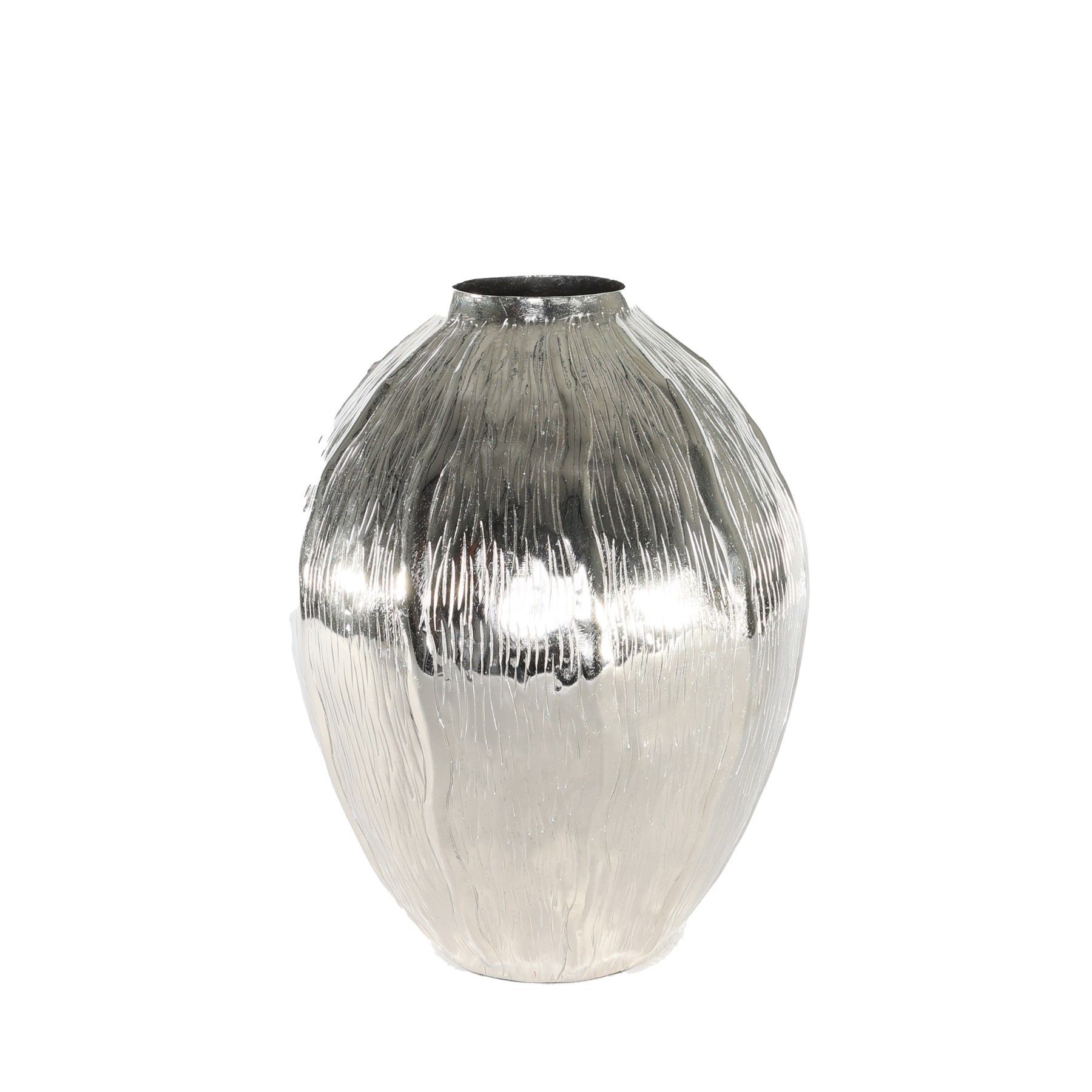 Eros Seed Vase - Silver - Large H29.5 x Dia 22cm