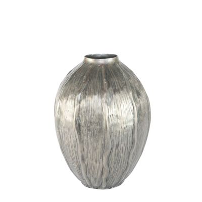 Eros Seed Vase - Antique Silver - Large H29.5 x Dia 22cm