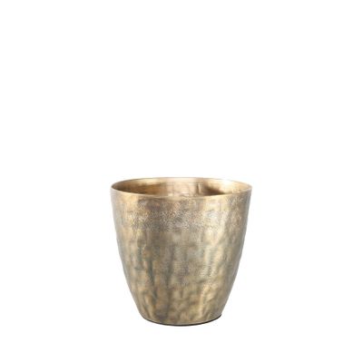 Apollo Tapered Planter - Antique Gold - Small - H13 x Dia14cm