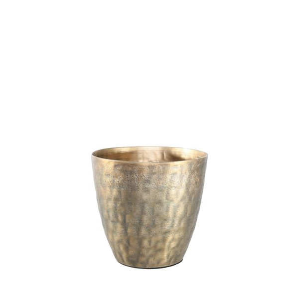 Apollo Tapered Planter - Antique Gold - Small - H13 x Dia14cm