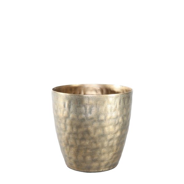 Apollo Tapered Planter - Antique Gold - Medium - H16.5 x Dia15cm