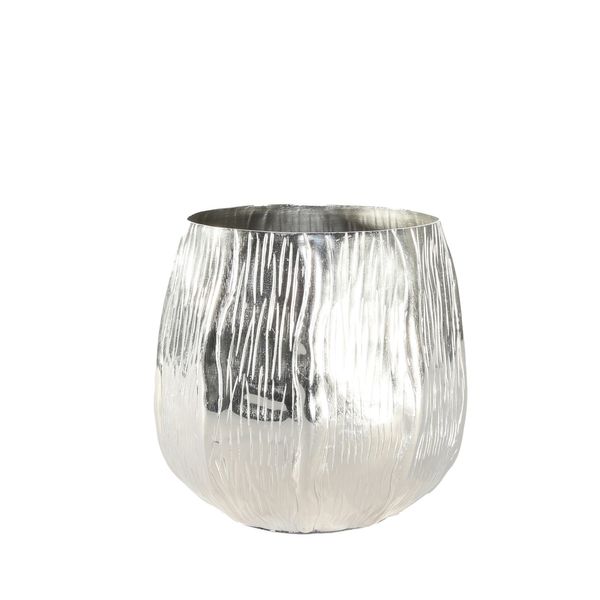Eros Planter -Silver -Medium H12 x Dia13cm