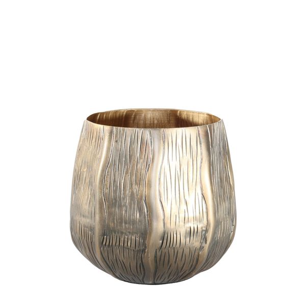 Eros Planter - Antique Gold - Medium H12 x Dia13cm